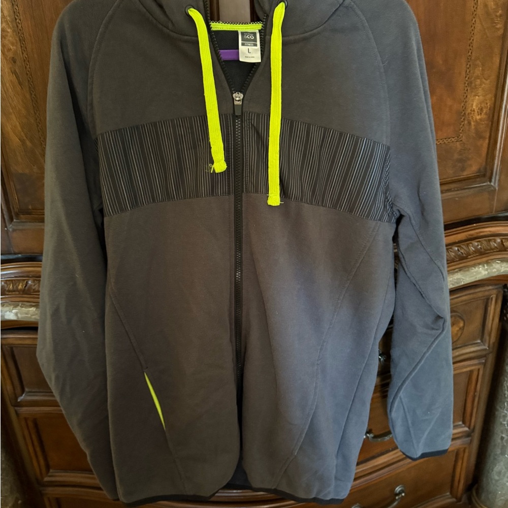 CO Charcoal Jacket with Bright Yellow Accents